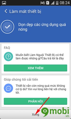 Sử dụng chức năng làm mát thiết bị của Clean Master trên Android