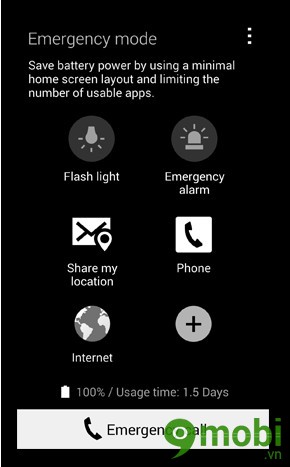 cách dùng chế độ khẩn cấp trên Samsung Galaxy S5
