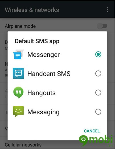 Mẹo thay đổi ứng dụng nhắn tin mặc định trên Android 5.0