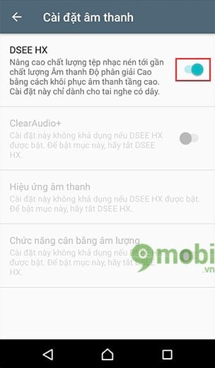 cach tang chat luong am thanh nhac mp3 tren sony xperia xzs 4