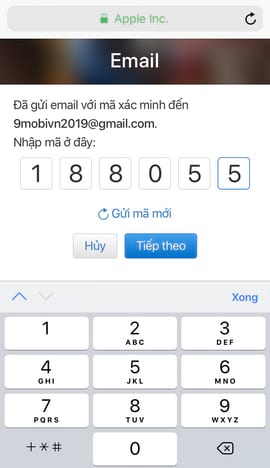 cach them email du phong vao icloud 7