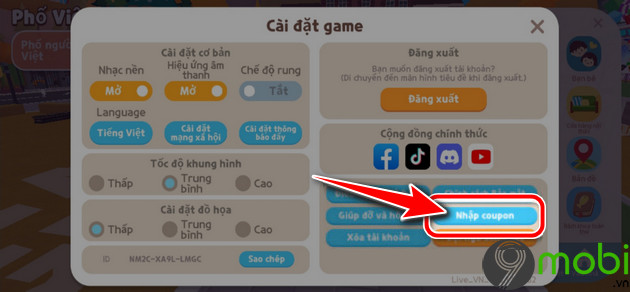 huong dan nhap code play together 11 2023 tren iOS