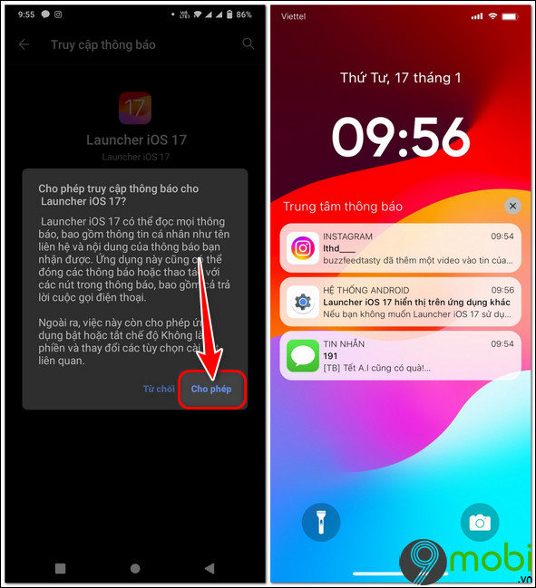 cách chạy iOS 17 trên điện thoại Android