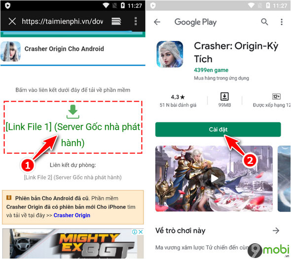 cach tai game crasher origin tren Android