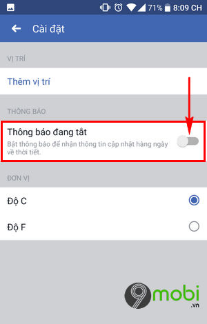 bat thong bao thoi tiet tren facebook 6