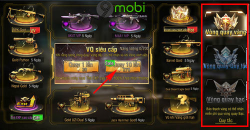 cach su dung vong quay game truy kich mobile 3