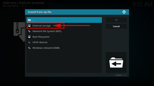 how to add addon for kodi on android 8