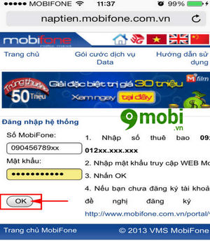 cach nap the mobifone nap card mobifone 4