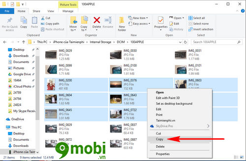 cach import anh tu iphone sang windows 10 su dung file explorer 10