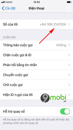 how to view phone number on iphone 4