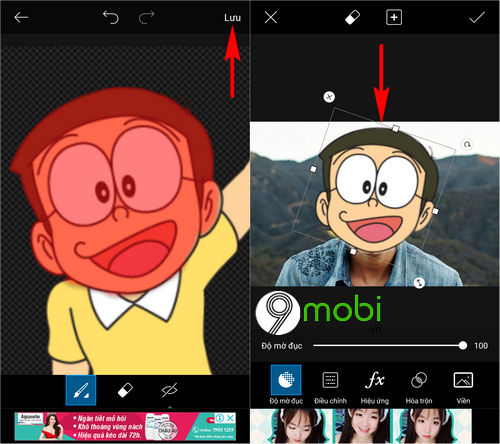 Cùng đổi vị trí với Nhân tạo Nobita và trở thành nhân vật yêu thích của bộ truyện Doremon nào. Sử dụng công cụ ghép mặt Nobita trên điện thoại để chụp những bức ảnh hài hước và tạo ra những kỷ niệm đáng nhớ. Tải ngay ứng dụng và thử ngay nào.