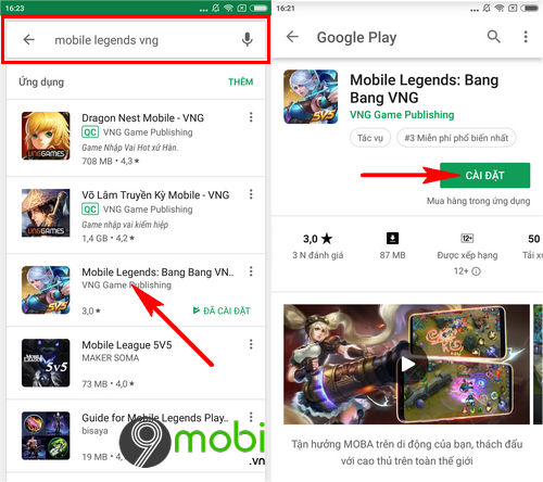 link tai mobile legends bang bang vng ve dien thoai android iphone 3