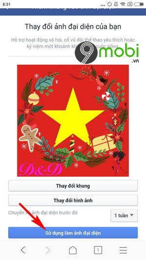 Cách thay avatar Facebook Giáng sinh, Noel