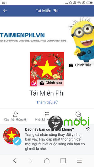 cach thay avatar facebook giang sinh noel 6