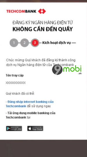 Cách đăng ký Internet Banking Techcombank trên điện thoại