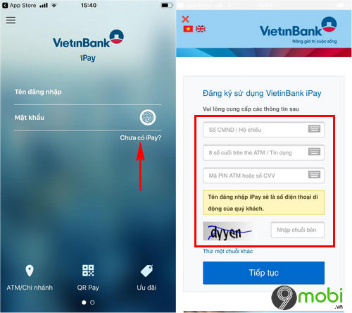 Cách đăng ký Internet Banking VietinBank trên điện thoại
