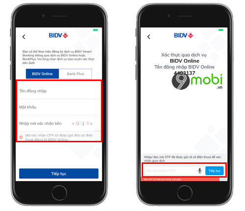 Cách đăng ký Internet Banking BIDV trên điện thoại
