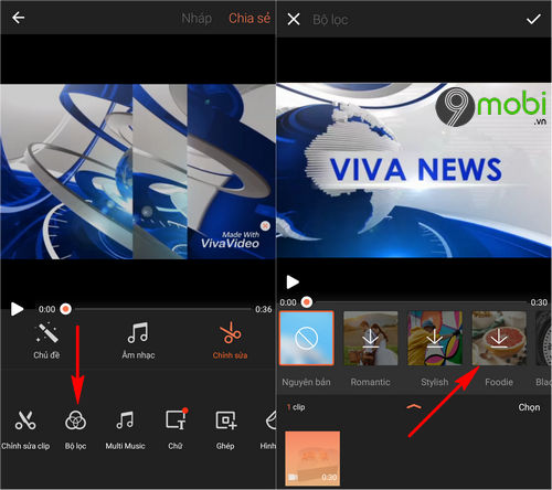 Cách sử dụng VivaVideo trên điện thoại, quay, chỉnh sửa video