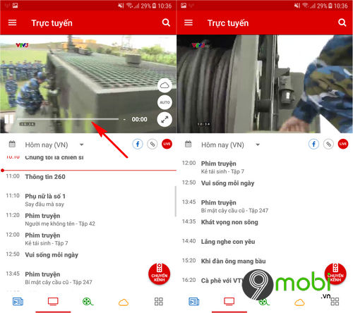 Cách xem trực tiếp VTV3 trên điện thoại Android, iPhone