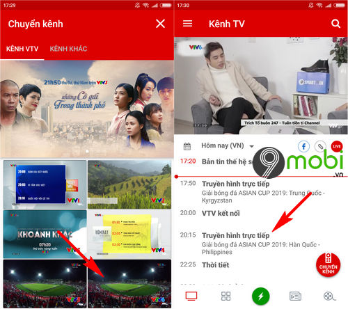 Xem trực tiếp Asian Cup trên App VTV như thế nào?