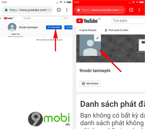 Cách thay Avatar Youtube từ điện thoại đổi ảnh đại diện