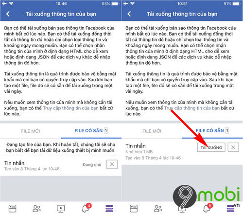 Cách xem lại tin nhắn trên Facebook Messenger trong điện thoại