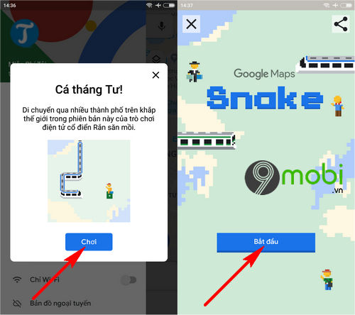 Cách Chơi Rắn Săn Mồi Trên Google Maps Cho Android, Iphone
