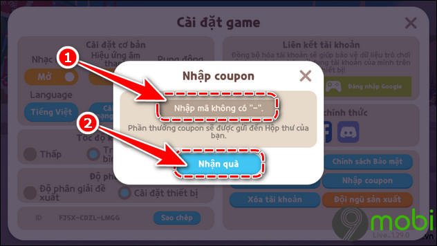 giftcode game play together thang 12 moi nhat