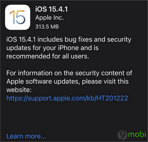 iOS 15.4.1 co gi moi
