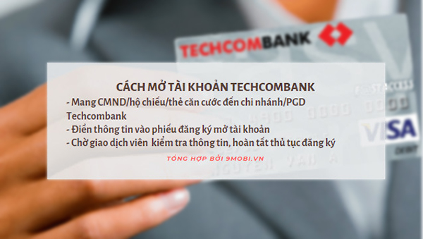 Mở tài khoản Techcombank, điều kiện và lệ phí