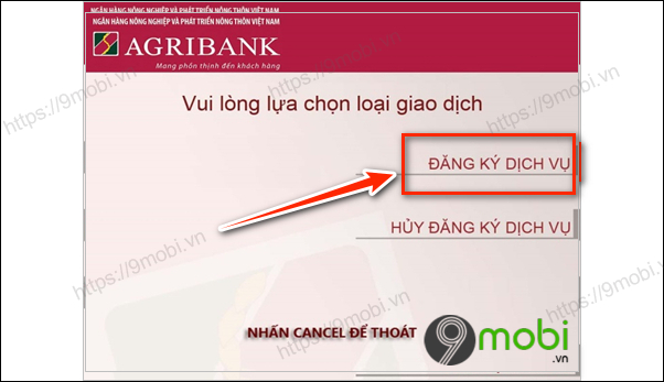 so dien thoai chua dang ky dich vu agribank e-mobile banking