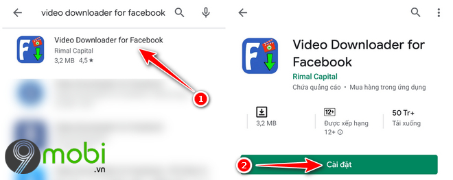 huong dan tai video facebook android bang video downloader for facebook 3
