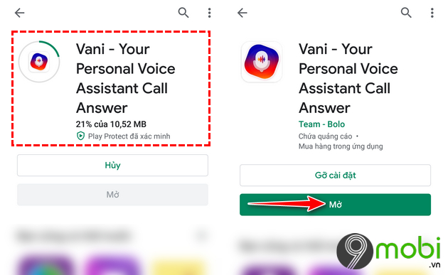 make a call to a voice on android