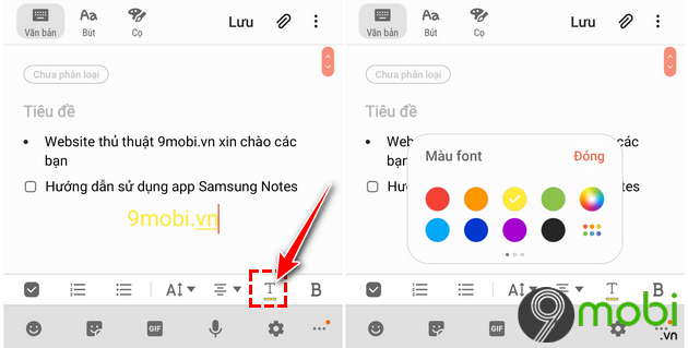 ung dung ghi chu samsung notes