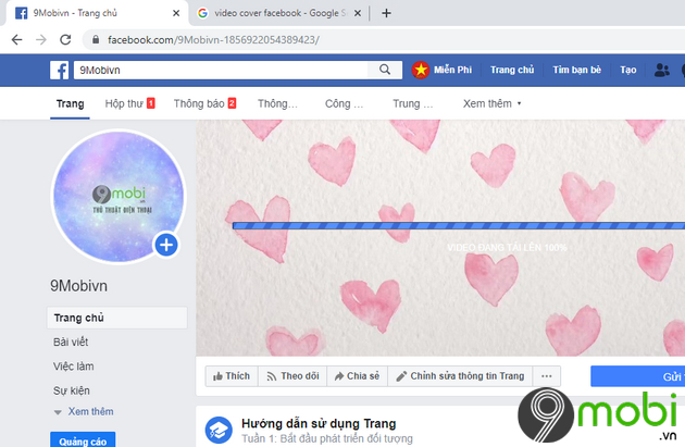dung video lam anh bia fanpage