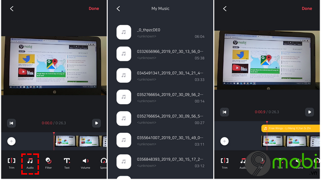 Edit videos on Android with gom mix