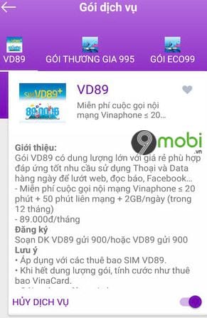 cach su dung ung dung my vnpt cho thue bao vinaphone 10