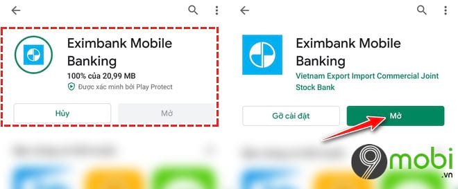 Cách tải và cài các ứng dụng Eximbank lên điện thoại