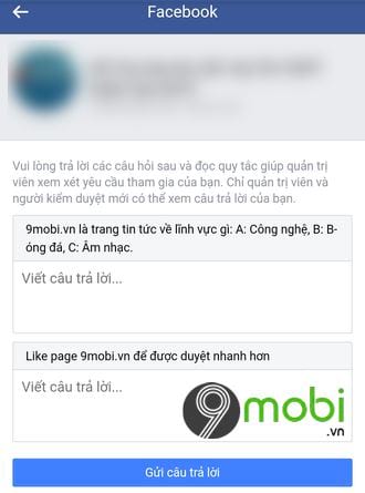 cach dat cau hoi cho thanh vien muon vao group facebook tren dien thoai 6