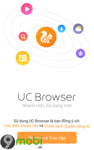 thay trinh duyet web mac dinh tren android bang uc browser