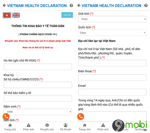 huong dan khai bao y te toan dan voi ung dung ncovi va vietnam health declaration 19