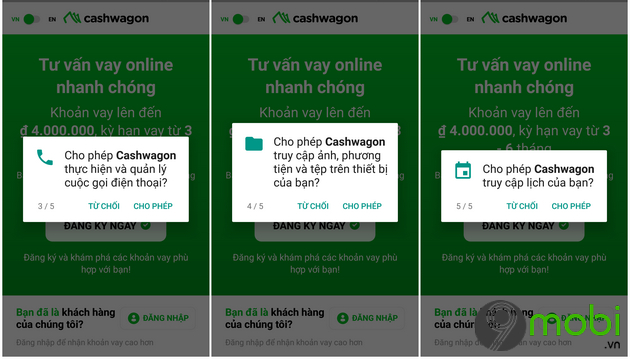 Hướng dẫn vay tiền trên ứng dụng Cashwagon, vay nhanh 10 triệu
