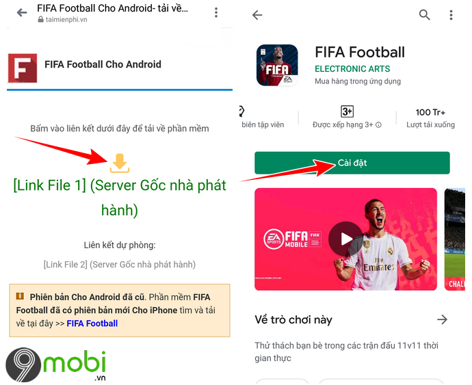 how to play fifa football game on mobile phone 