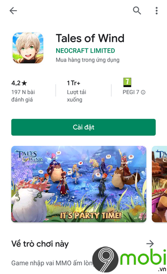 cach cai dat tales of wind tren android
