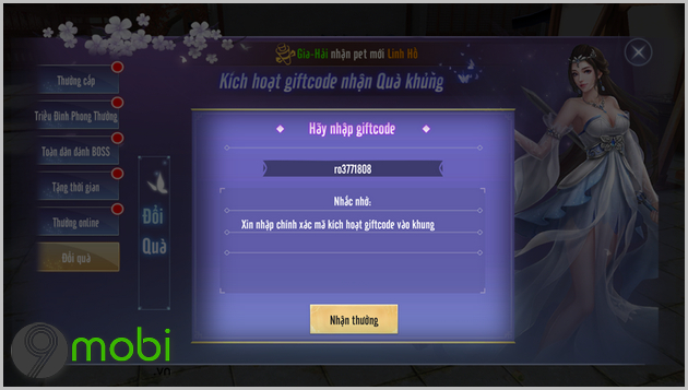 Code game Nhất Mộng Giang Hồ, Cách nhập giftcode mới nhất