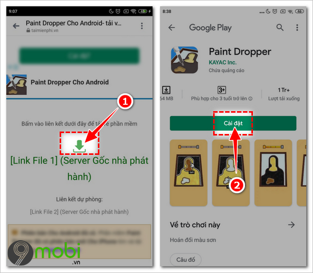 Cách cài đặt và chơi Paint Dropper trên điện thoại Android, iPhone