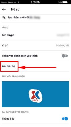 cach huy ket ban skype tren dien thoai android iphone 4