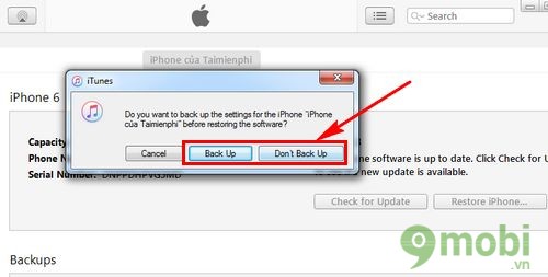 cach restore iphone bang itunes 8