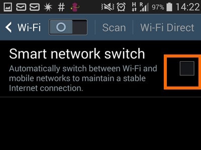 Bật tính năng tự động chuyển đổi mạng Wifi và 3G trên điện thoại Samsung Galaxy