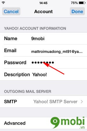 Hướng dẫn đổi mật khẩu Email trên iPhone, iPad